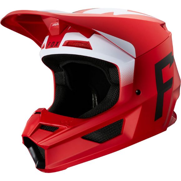 HELMET MX FOX RACING V1 20 WERD FLAME RED