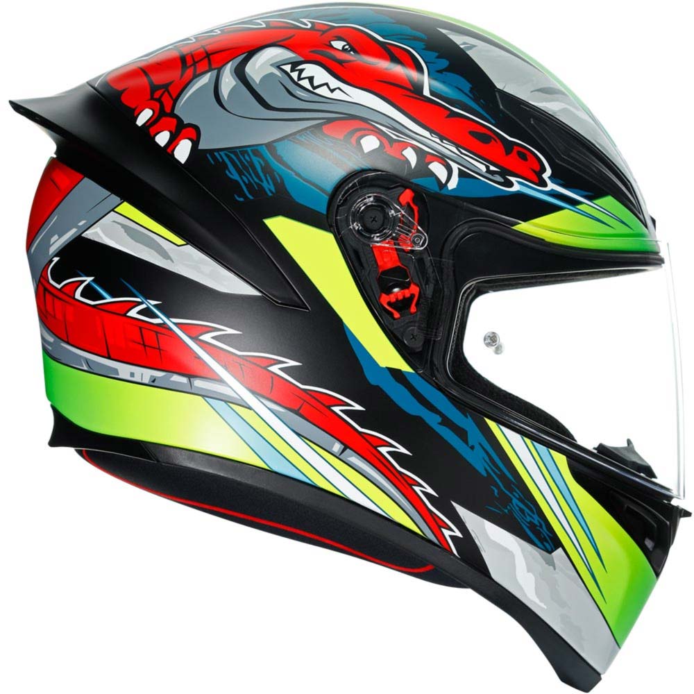 Full-Face Helmet AGV K-1 DUNDEE MATT LIME/RED