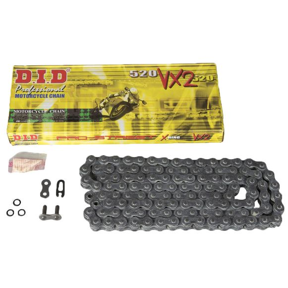 DID 520VX2 X-RING BLACK/BLACK CHAIN