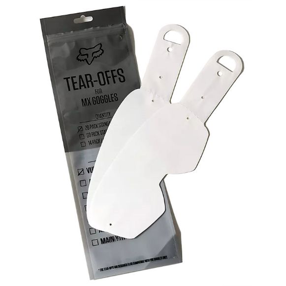 FOX MAIN 2019 LAMINATED TEAR-OFF ΜΑΣΚΑΣ CLEAR 20 PACK