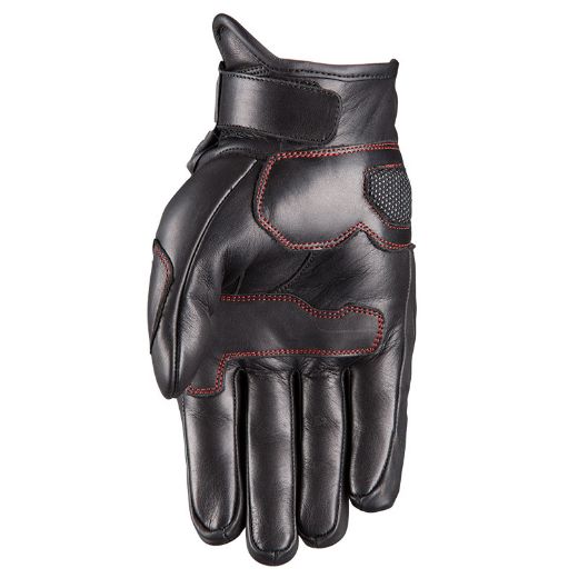 NORDCODE GT-CARBON BLACK/RED GLOVES SUMMER LEATHER