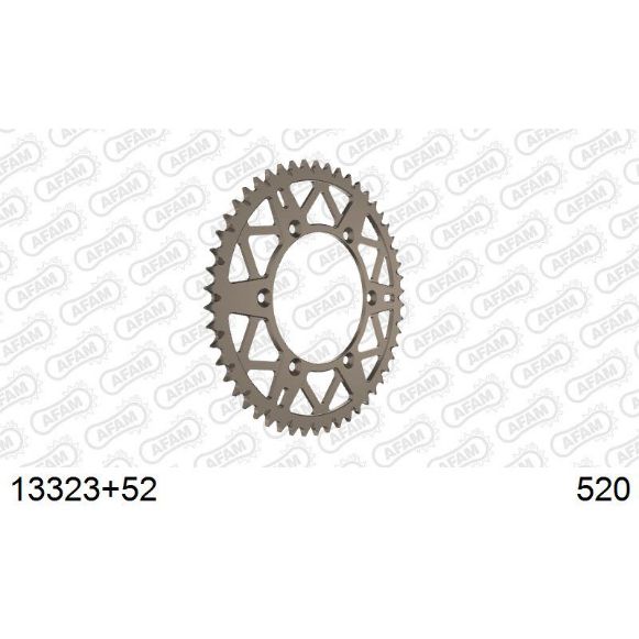 AFAM 2013323-52 SILVER REAR SPROCKET ALU FOR YAMAHA YZ125/YZ250/YZ400