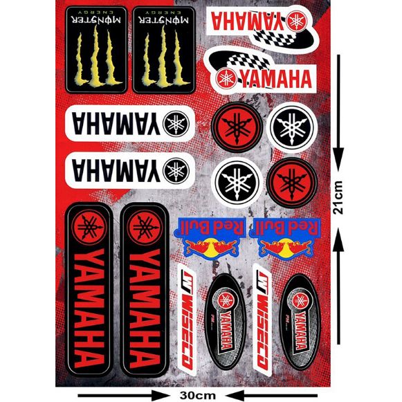 STICKER SHEET MOTO DISCOVERY ΣΕΤ ΑΥΤΟΚΟΛΛΗΤΑ YAMAHA MULTI