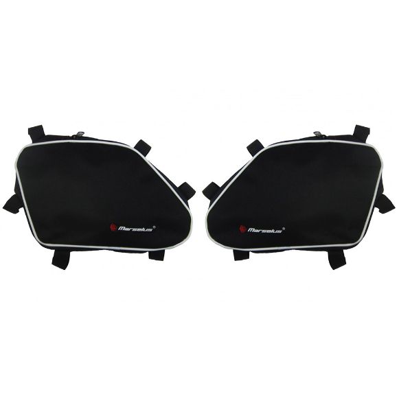 MOTO DISCOVERY 0008-04 BLACK CRASH BAR BAGS FOR HONDA VARADERO XLV-1000 2003-2006 WITH KAPPA/GIVI CRASH BARS