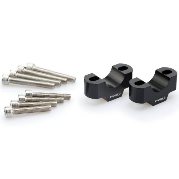 PUIG 20mm BLACK BAR RISERS FOR KTM 790 ADVENTURE/AFRICA TWIN ETC