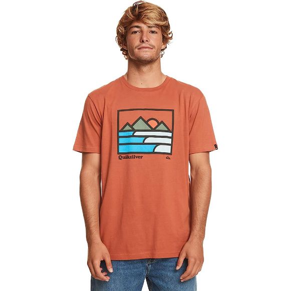 QUIKSILVER LANDSCAPE LINES ΚΟΝΤΟΜΑΝΙΚΕΣ ΜΠΛΟΥΖΕΣ BAKED CLAY