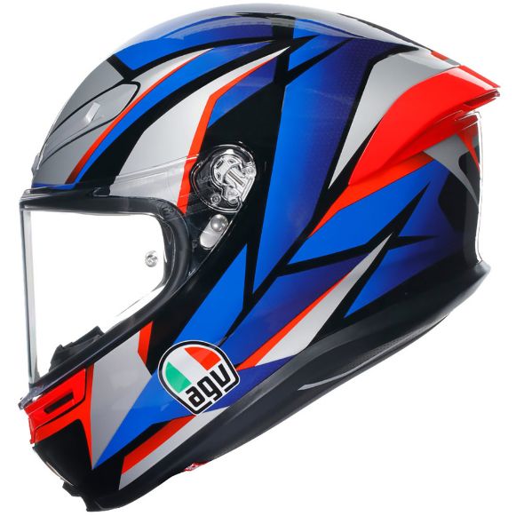 Μηχανής Full-Face Κράνη AGV K6 S SLASHCUT BLACK/BLUE/RED