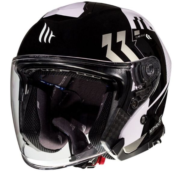 MT THUNDER 3 SV JET VENUS A2 GLOSS PEARL GRAY HELMET JET