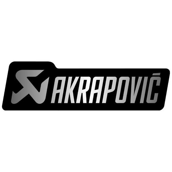 Αυτοκόλλητο πυρίμαχο AKRAPOVIC 135x40 ROAD Αυτοκόλλητα εξάτμισης BLACK SILVER