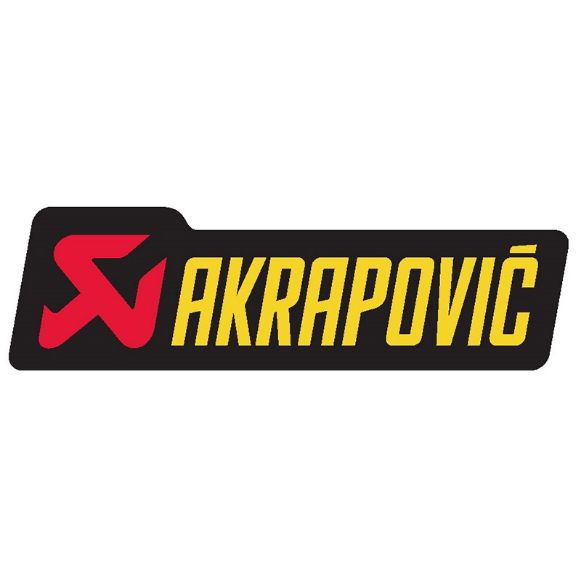 Αυτοκόλλητο πυρίμαχο AKRAPOVIC 150x44 ROAD Αυτοκόλλητα εξάτμισης BLACK YELLOW RED