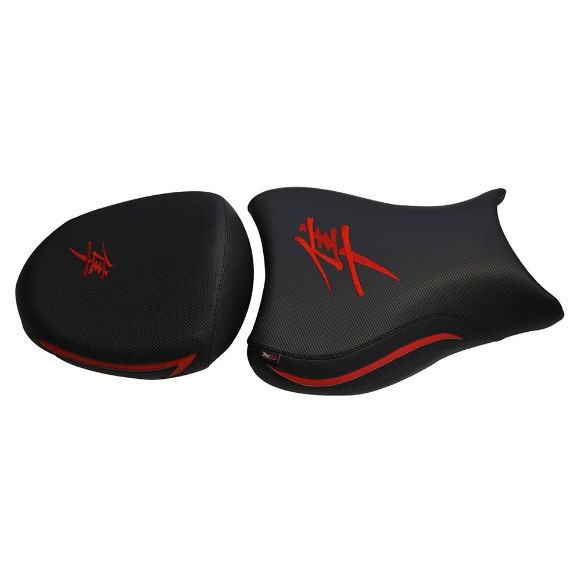 MOTO.K SUZUKI HAYABUSA (08-12) EMBROIDERY LOGO BLACK SEAT COVER