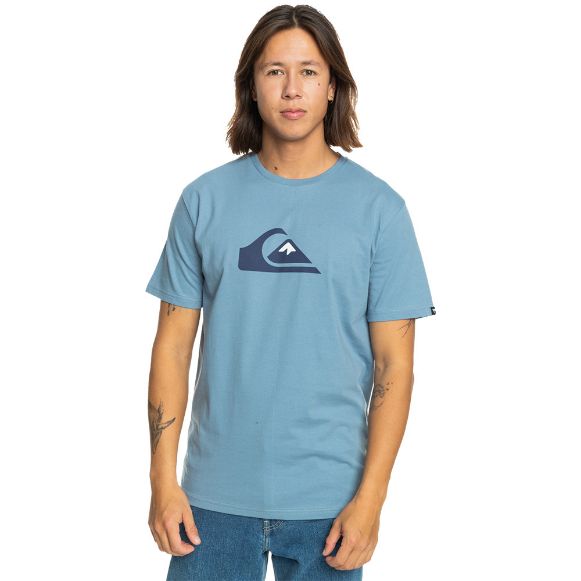 Quiksilver Comp Logo κοντομάνικες μπλούζες blue shadow