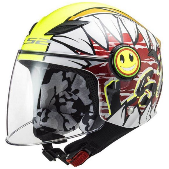 LS2 Funny παιδικά κράνη Crunch white/hi-vis yellow