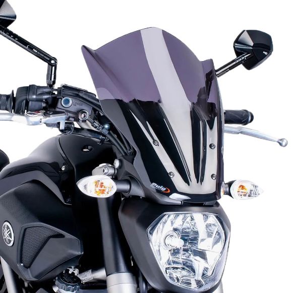 Puig Touring New Generation ζελατίνα Yamaha MT-07 (2014 - 2017) Σκούρα Φιμέ χανιά