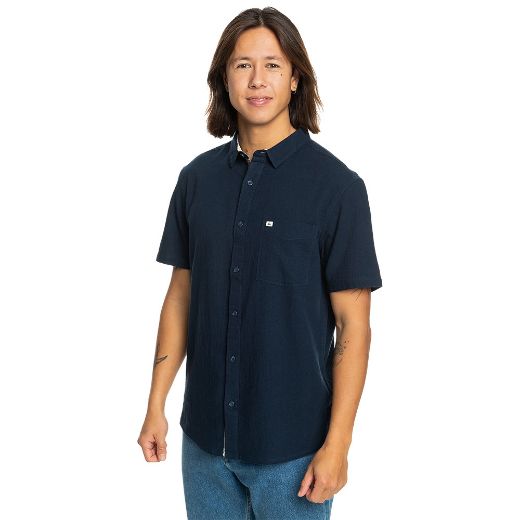 Quiksilver Time Box mens shirts Navy Blazer