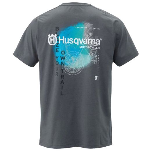 Ανδρική Κοντομάνικη Μπλούζα HUSQVARNA REMOTE TEE t-shirt grey γκρι