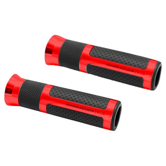 BARRACUDA B-LUX RACING GRIPS RED χειρολαβές γκρις μηχανής