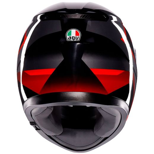 Motorcycle full face helmets AGV K3 MPLK Striga  black/gre/red