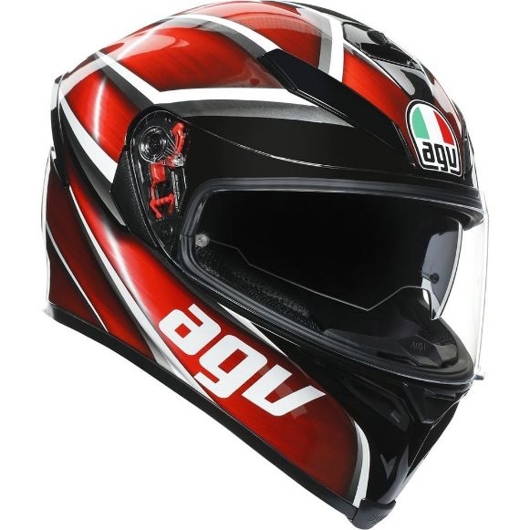 AGV K-5 S MAX TEMPEST BLACK/RED κρανοι προσφορες stock