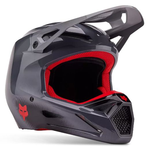 MX & Enduro Helmets FOX V1 Interfere Grey / Red Chania