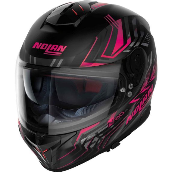 nolan n80-8 turbolence n-com 79 full face κράνη μηχανής flat black pink