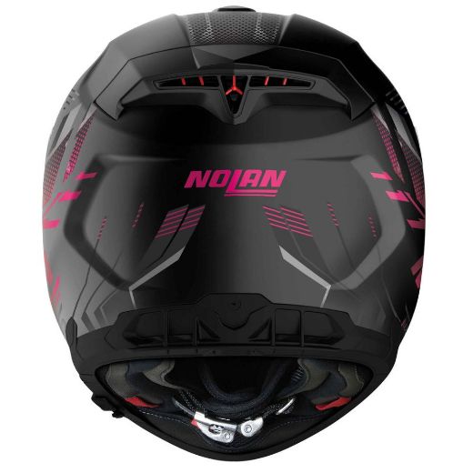 nolan n80-8 turbolence n-com 79 full face helmets flat black pink