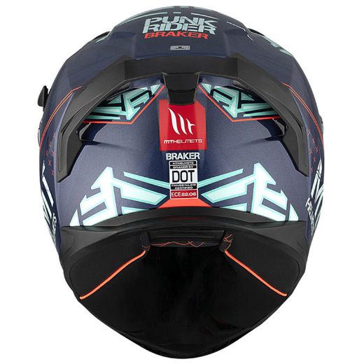 MT Braker SV full-face helmets punk rider C7 black/blue