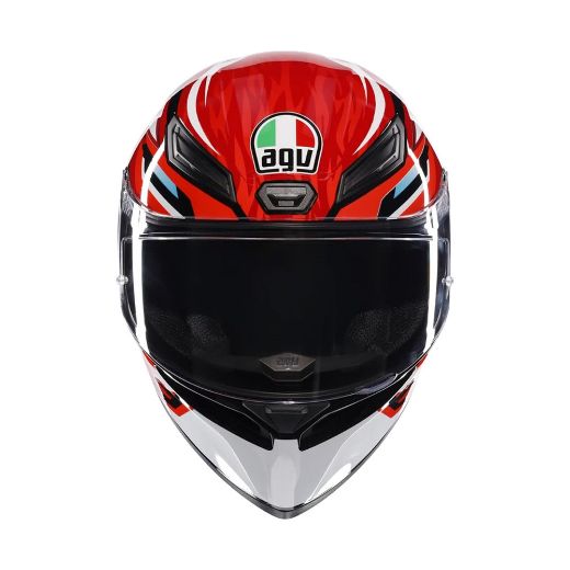 full face κράνη μηχανής agv k1 S mplk lion black red white κράνος