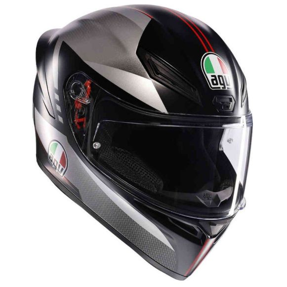 agv k1 s mplk lap full face κρανη matt black/grey/red