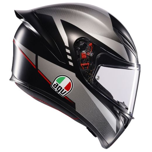 full face κράνη μηχανής agv k1 S mplk lap matt black/grey/red κράνος