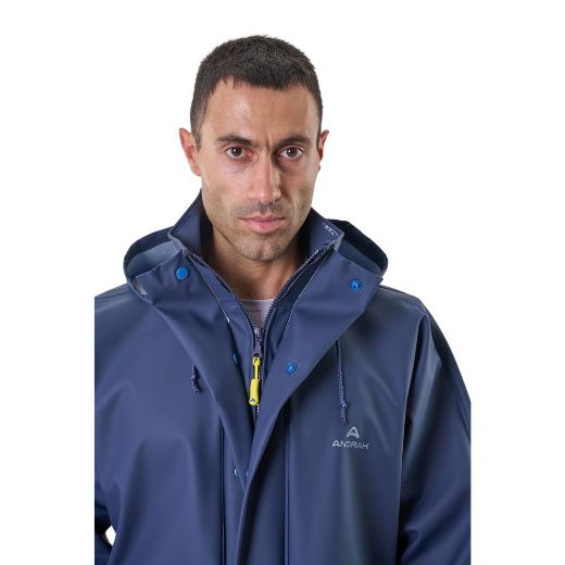 Anorak Avenue Long motorcycle rainjacket blue