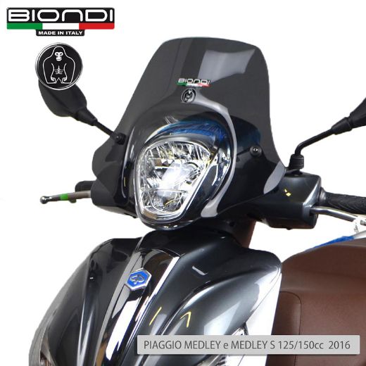 BIONDI WILD FUME WINDSCREEN + BASE FOR PIAGGIO MEDLEY 125/150 2016-2019