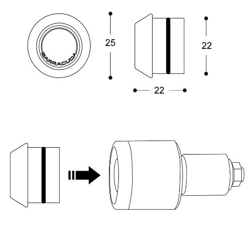 BARRACUDA B-LED B-LUX BAR END LED INDICATORS