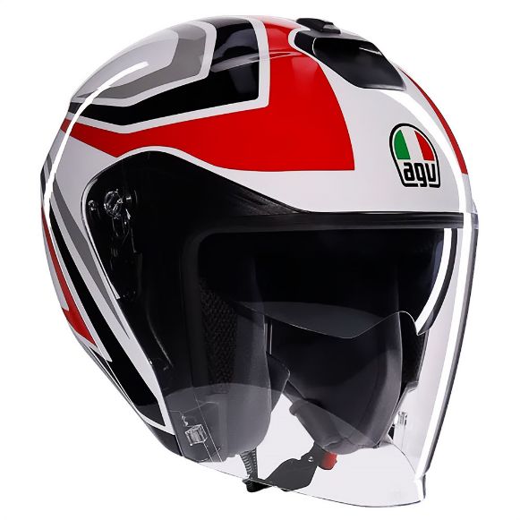 Agv Irides jet κράνη tolosa black/grey/red