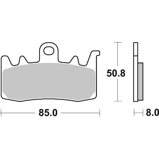 Brembo 07BB38SR front brake pads Aprilia Ducati Triumph Ceramic grey Chania