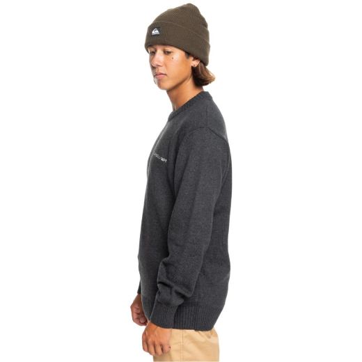 Αντρικά pullover QUIKSILVER bloody monday πλεκτή μπλούζα dark grey heather σκούρο γκρι