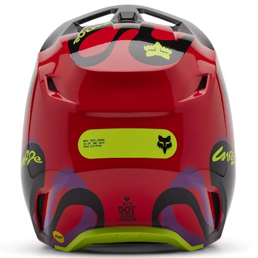 FOX V1 Emotion helmets MX & Enduro fluorescent red