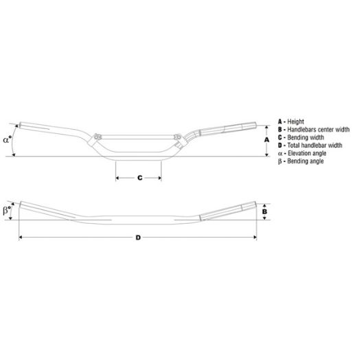 HANDLEBAR REIKON 9009 FAT BAR ΧΩΡΙΣ BAR PAD BLACK