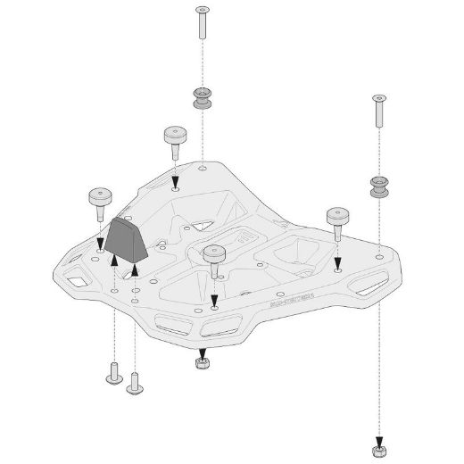 SW-MOTECH GPT.00.152.35400/B TOPCASE BASE ADAPTERS FOR MONOKEY TOPCASES ON ADVENTURE RACK