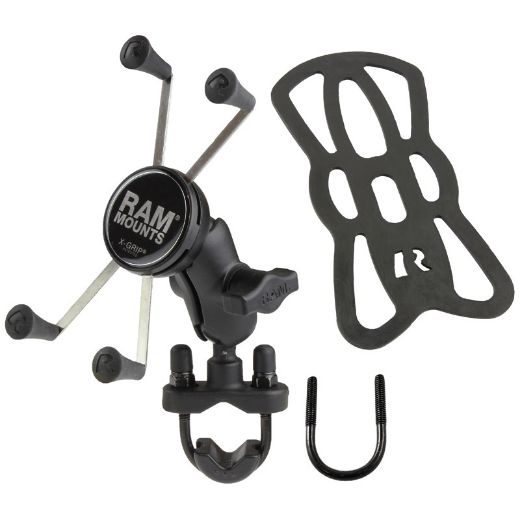 RAM® X-Grip® Large Phone Mount with Handlebar U-Bolt Base (Set)