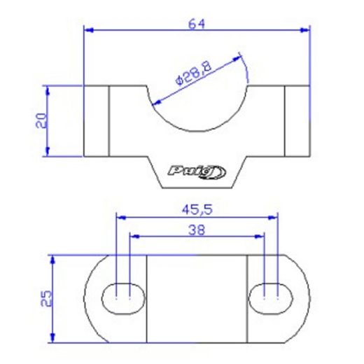 PUIG 20mm BLACK BAR RISERS FOR KTM 790 ADVENTURE/AFRICA TWIN ETC