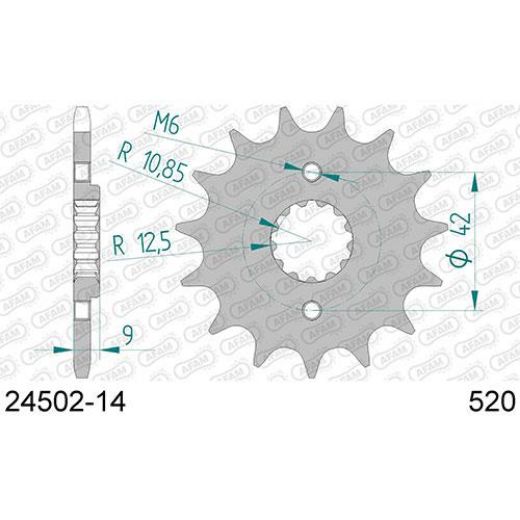 AFAM 520 24502-14 MPROSTINO GRANAZI KAWASAKI KLX 250 2006-2020