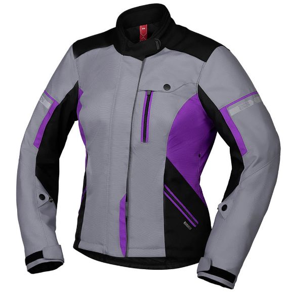 IXS FINJA ST 2.0 BLACK-GREY-PURPLE LADY JACKET WINTER WP