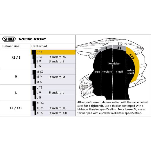 SHOEI VFX-WR TYPE-M INNER LINER