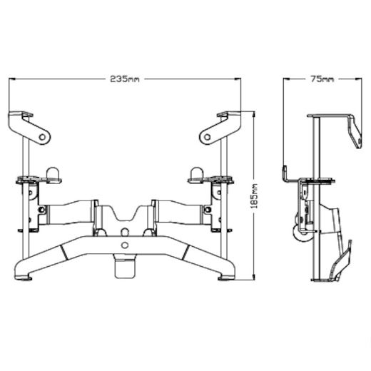 Windscreen elevation mechanism PUIG KTM 790 ADVENTURE manual mechanism 20504N