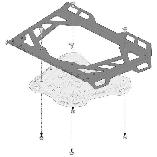 Επέκταση Βάσης SW-MOTECH μπαγκαζιέρας ADVENTURE-RACK GPT.00.152.35500 B 45x30cm αλουμινίου μάυρο