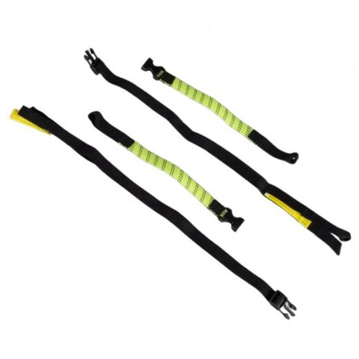 Ρυθμιζόμενοι Ιμάντες Μηχανής ROKSTRAPS STRETCH STRAP SET 31-106cm x 16mm black fluo yellow