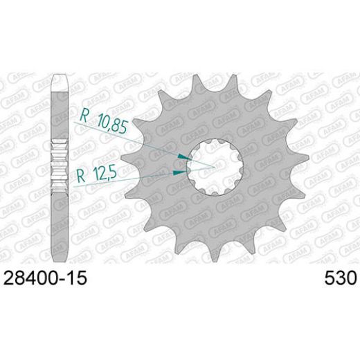 AFAM 1828400-15 FRONT SPROCKET FOR KAWASAKI/SUZUKI/YAMAHA FZS600/RGV250/GSXR750