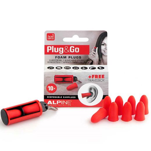 ALPINE EAR PLUGS PLUG&GO RED EAR PLUGS