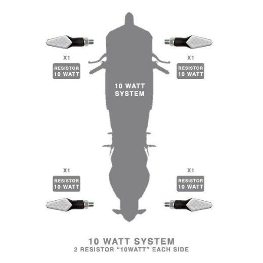 FLASH LED RESISTOR BARRACUDA 10W LED SYSTEMS BLACK